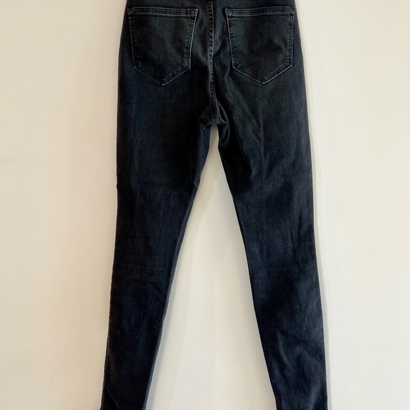 High Waisted Skinny Jeans Blue + Washed Black Stretch Size 1 - Picture 6 of 7